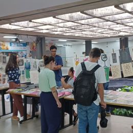 Vista geral da Quinzena da Gravura 2022, Escola de Belas Artes, UFRJ